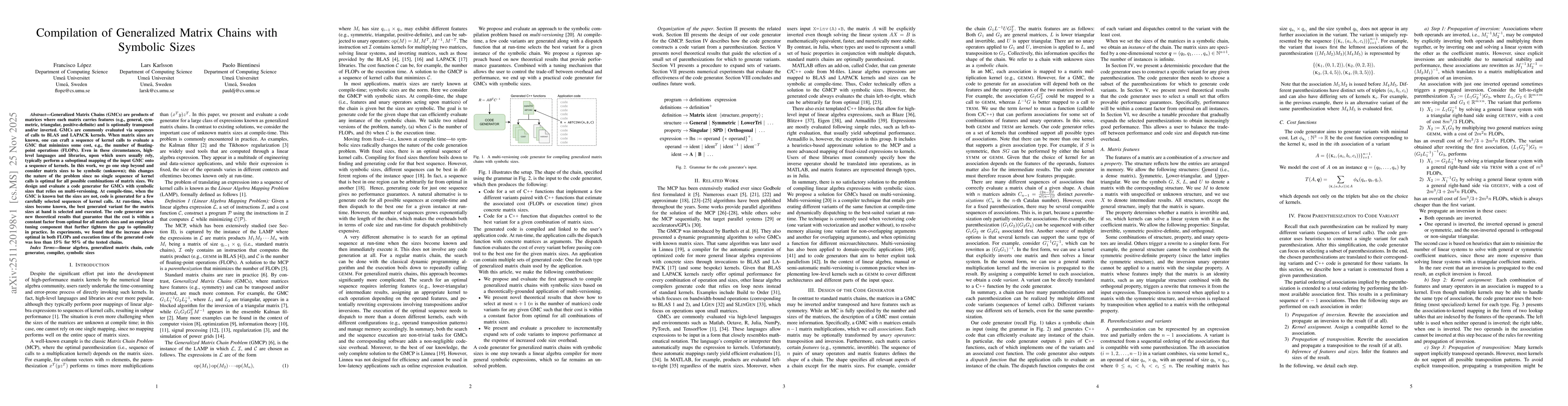 Thumbnail for Compilation of Generalized Matrix Chains with Symbolic Sizes