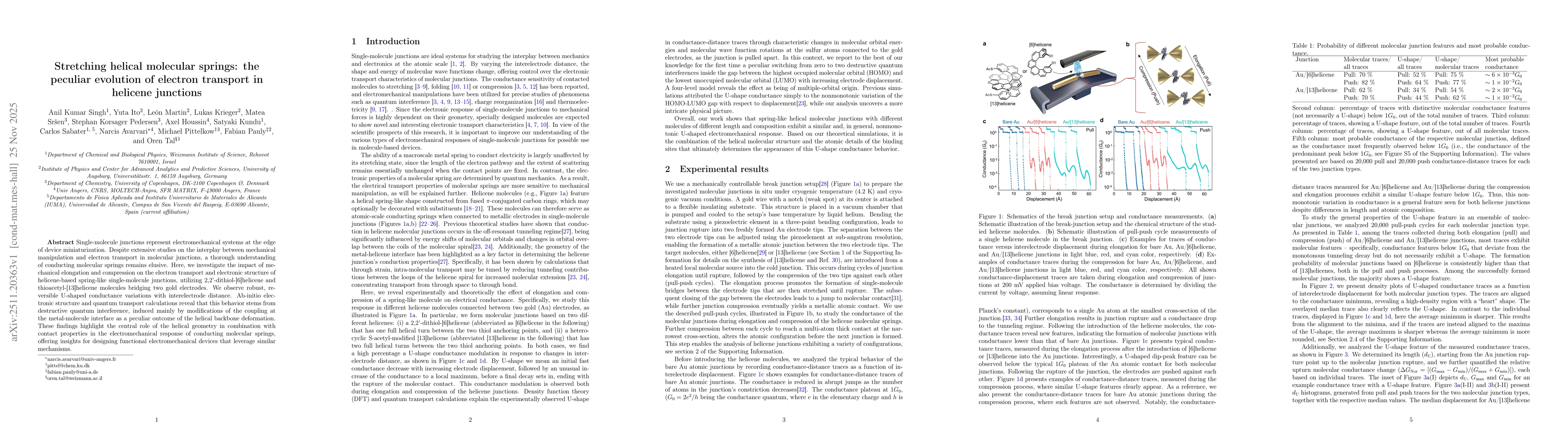 Thumbnail for Stretching helical molecular springs: the peculiar evolution of electron transport in helicene junctions