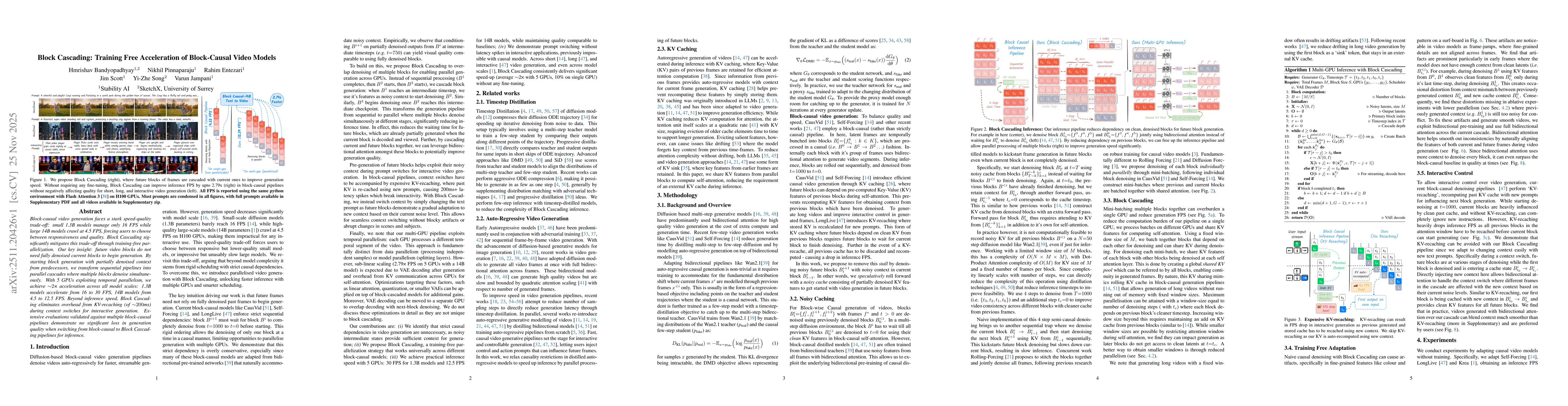 Thumbnail for Block Cascading: Training Free Acceleration of Block-Causal Video Models