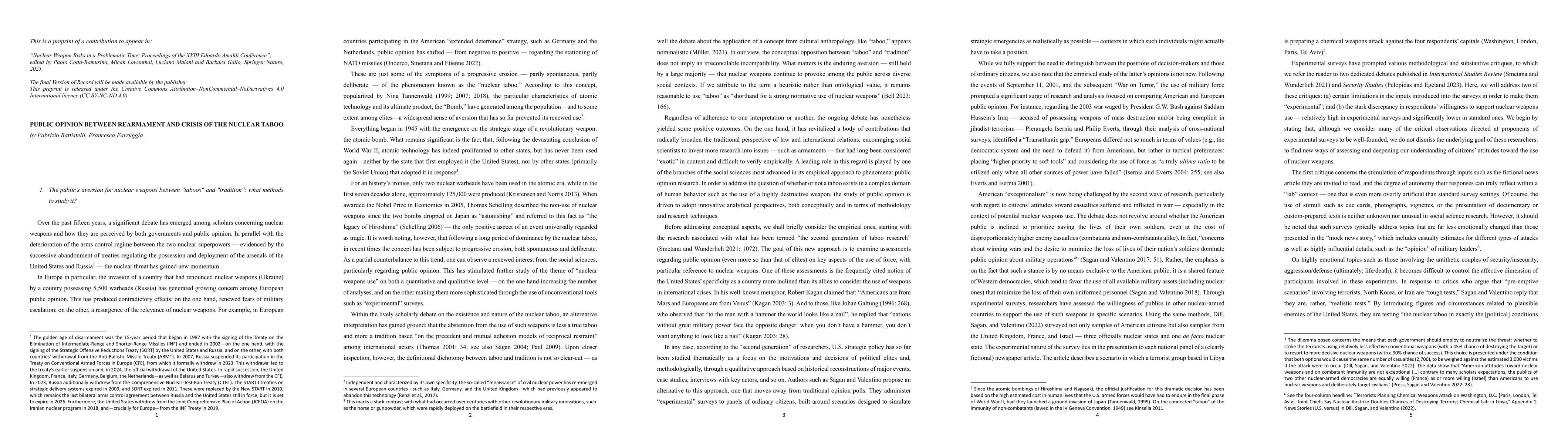 Thumbnail for Public opinion between rearmament and crisis of the nuclear taboo