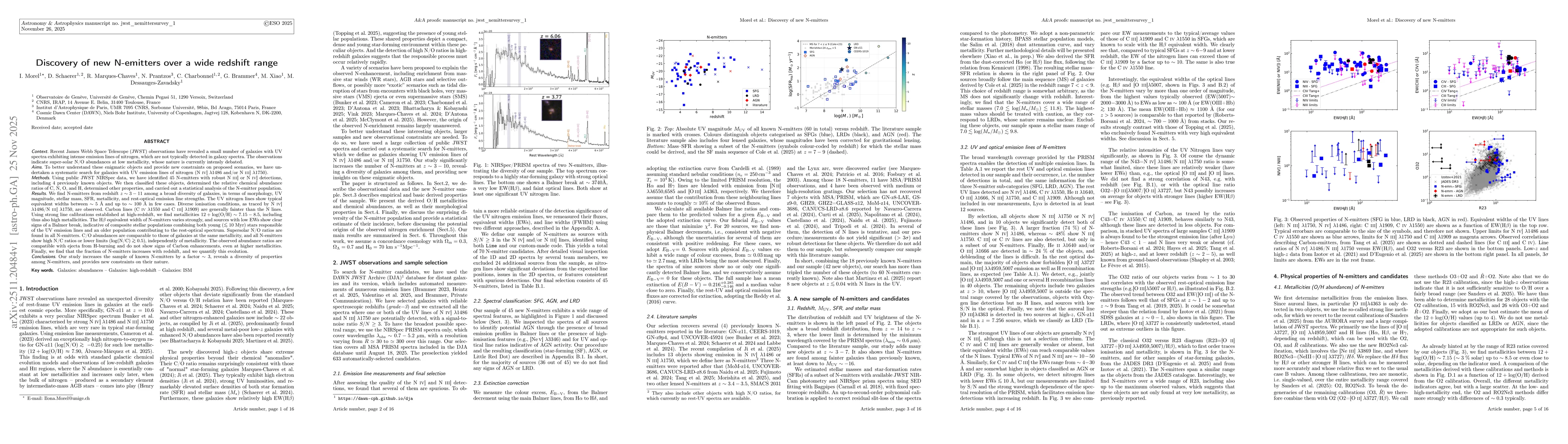 Thumbnail for Discovery of new N-emitters over a wide redshift range