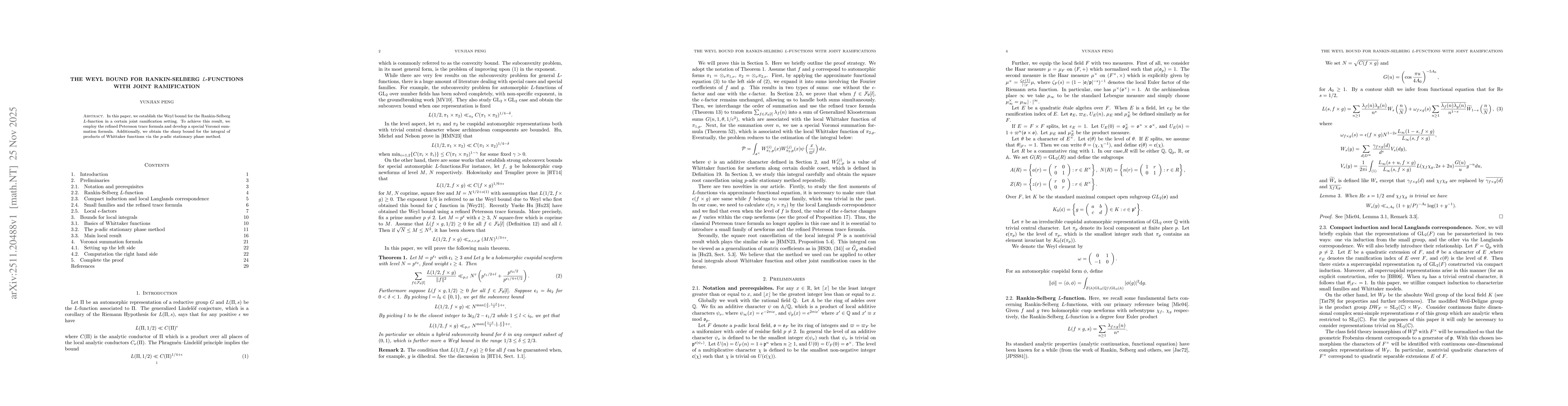 Thumbnail for The Weyl bound for Rankin-Selberg $L$-functions with Joint Ramification