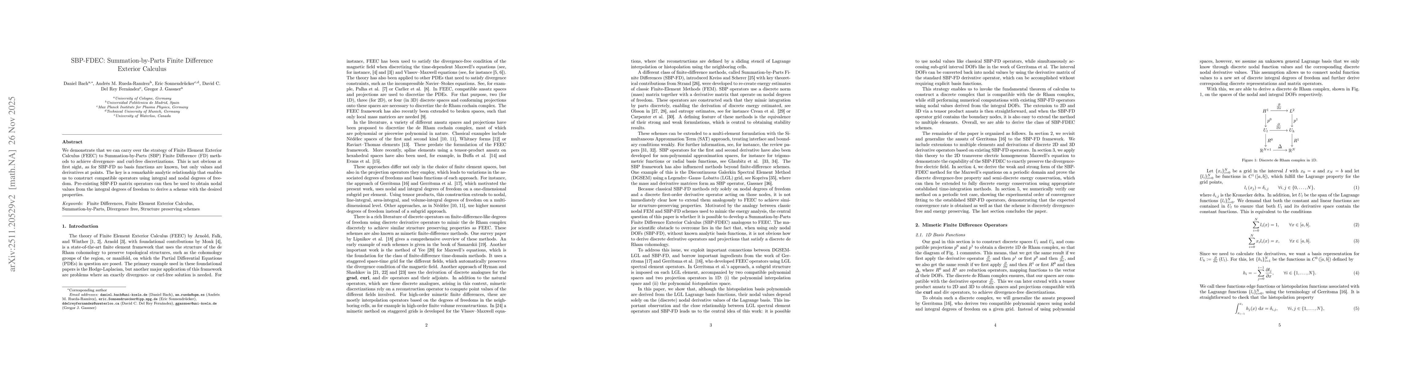 Thumbnail for SBP-FDEC: Summation-by-Parts Finite Difference Exterior Calculus