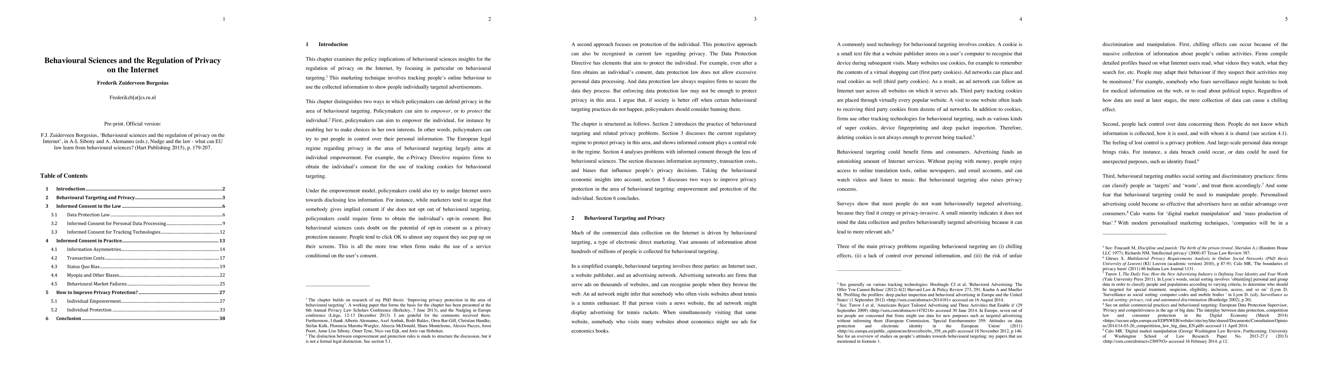 Thumbnail for Behavioural Sciences and the Regulation of Privacy on the Internet