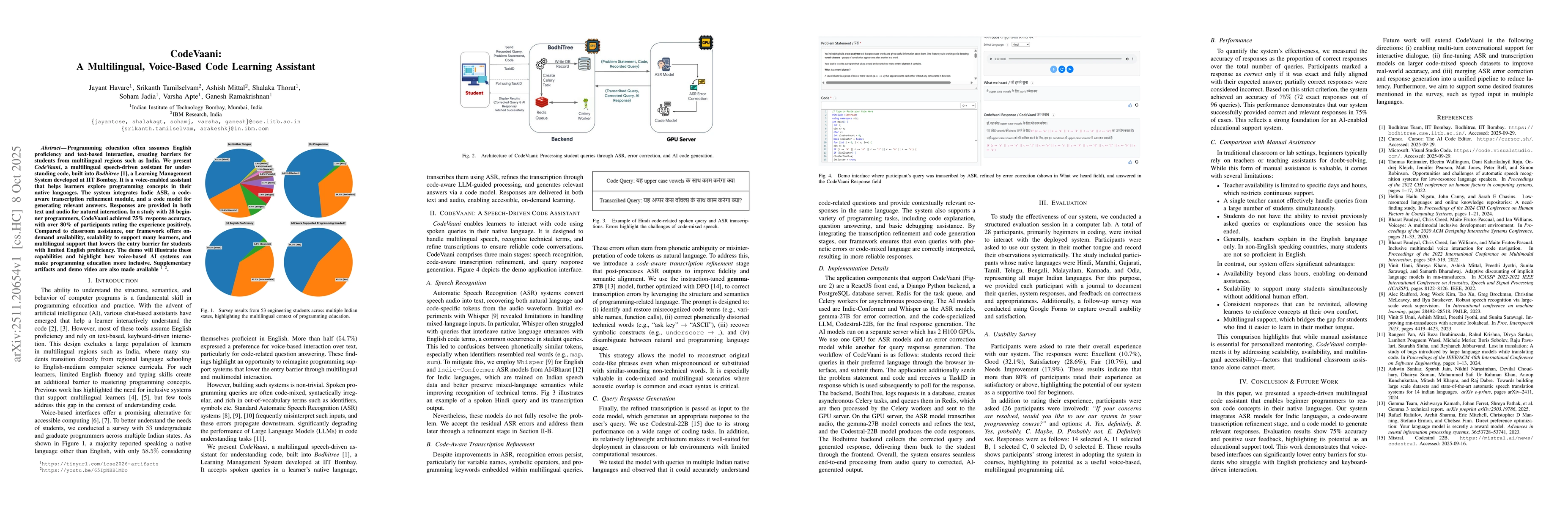 Thumbnail for CodeVaani: A Multilingual, Voice-Based Code Learning Assistant