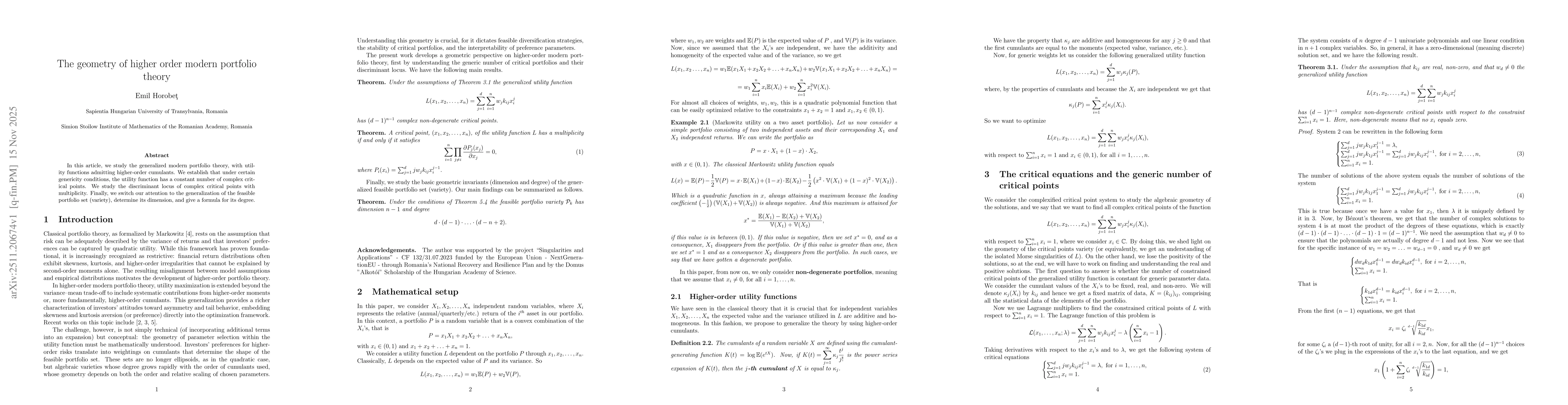 Thumbnail for The geometry of higher order modern portfolio theory
