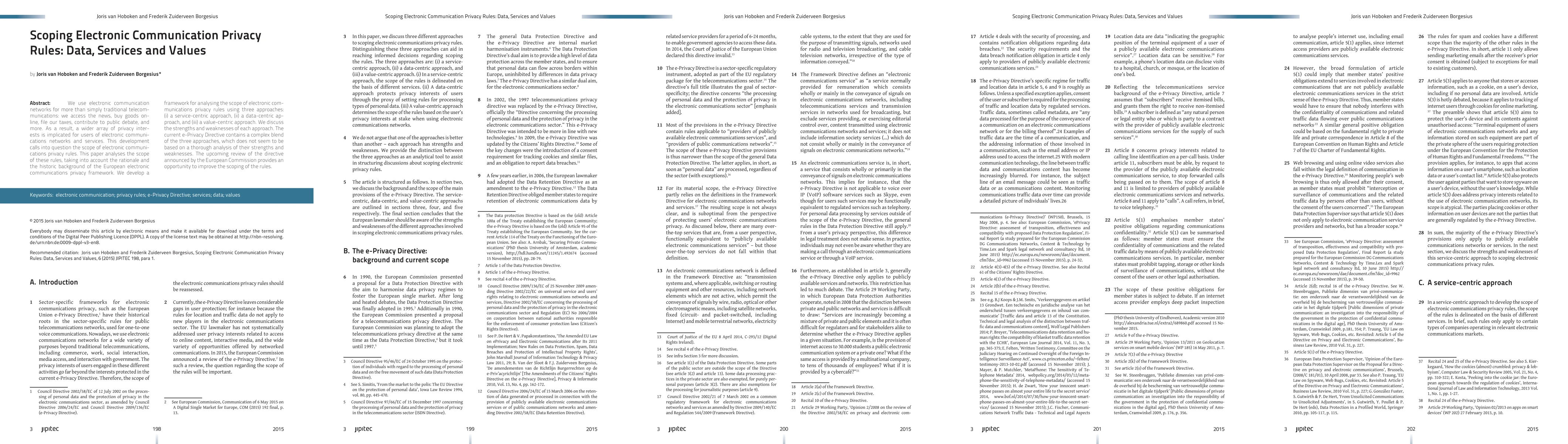 Thumbnail for Scoping Electronic Communication Privacy Rules: Data, Services and Values
