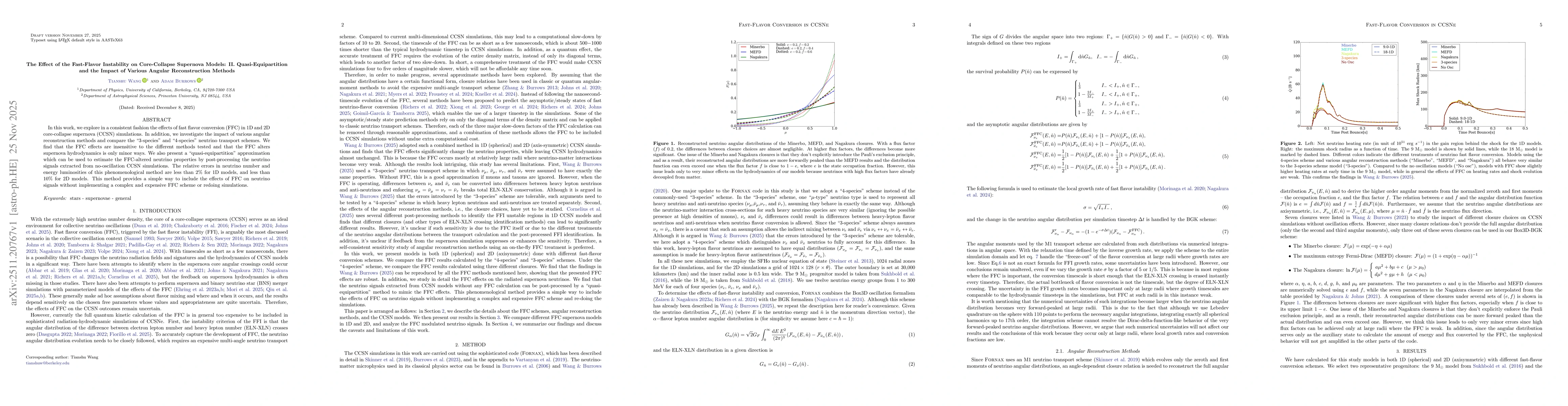 Thumbnail for The Effect of the Fast-Flavor Instability on Core-Collapse Supernova Models: II. Quasi-Equipartition and the Impact of Various Angular Reconstruction Methods