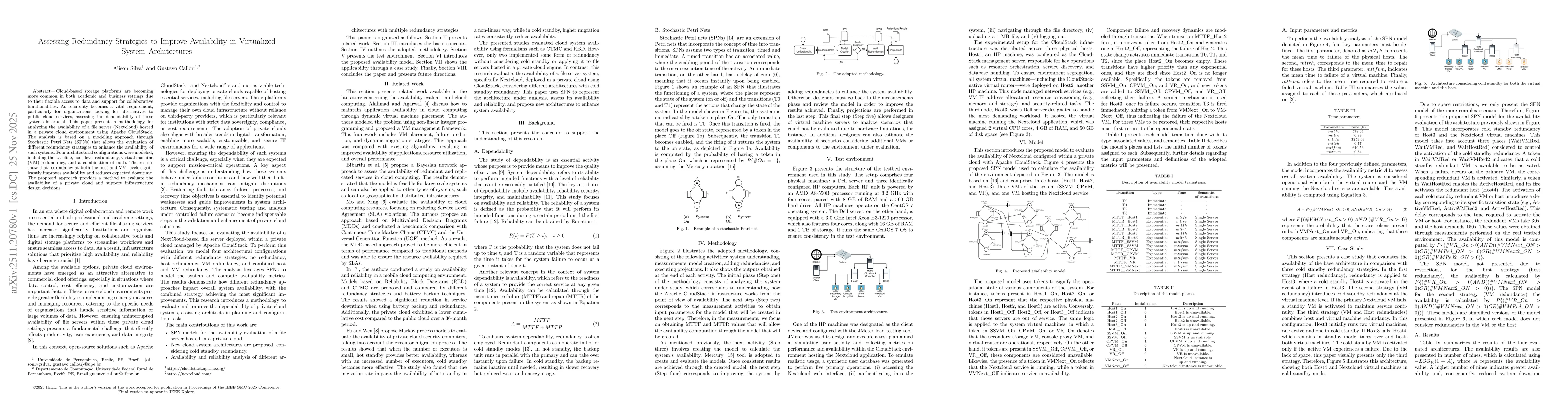 Thumbnail for Assessing Redundancy Strategies to Improve Availability in Virtualized System Architectures