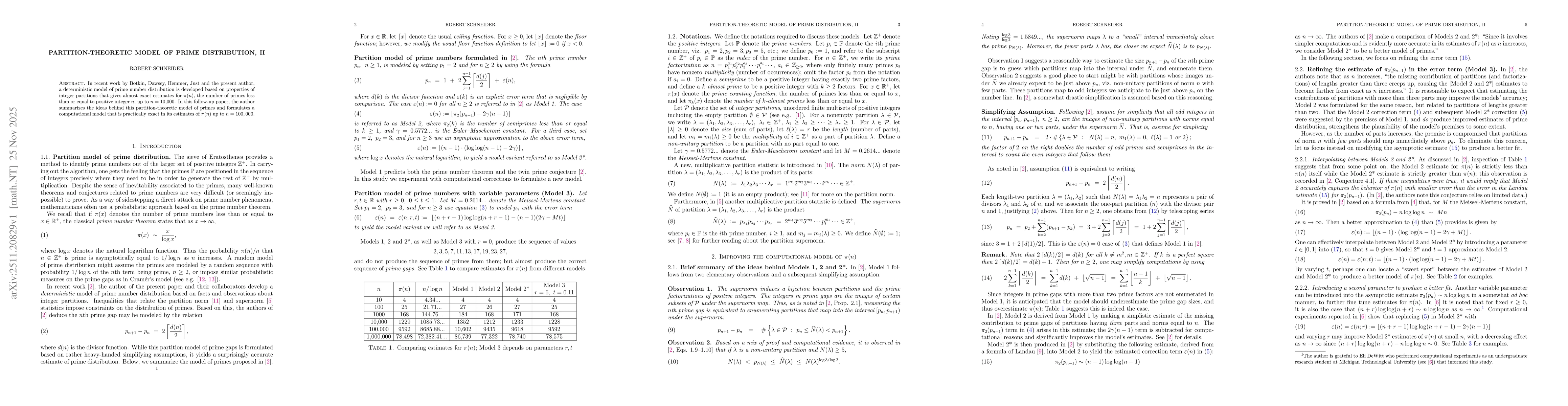 Thumbnail for Partition-theoretic model of prime distribution, II
