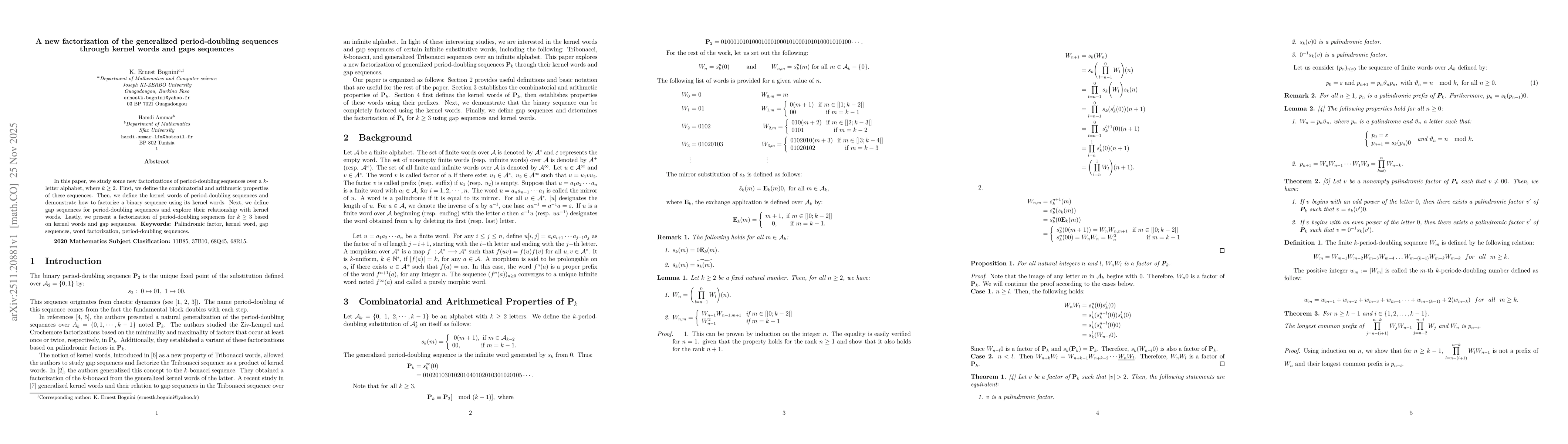 Thumbnail for A new factorization of the generalized period-doubling sequences through kernel words and gaps sequences