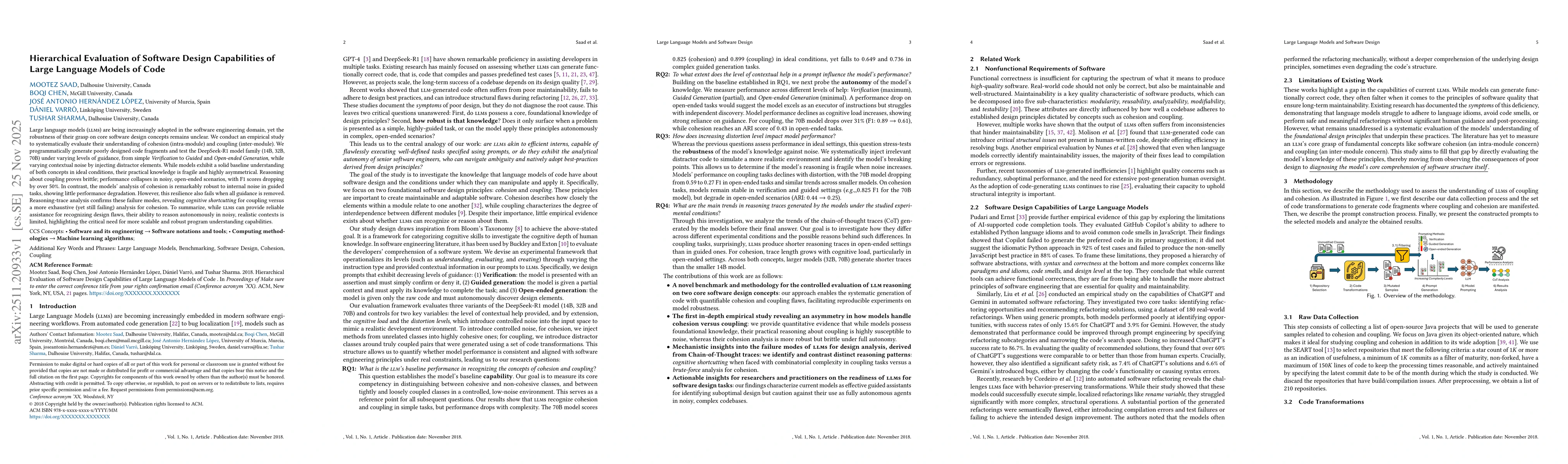 Thumbnail for Hierarchical Evaluation of Software Design Capabilities of Large Language Models of Code