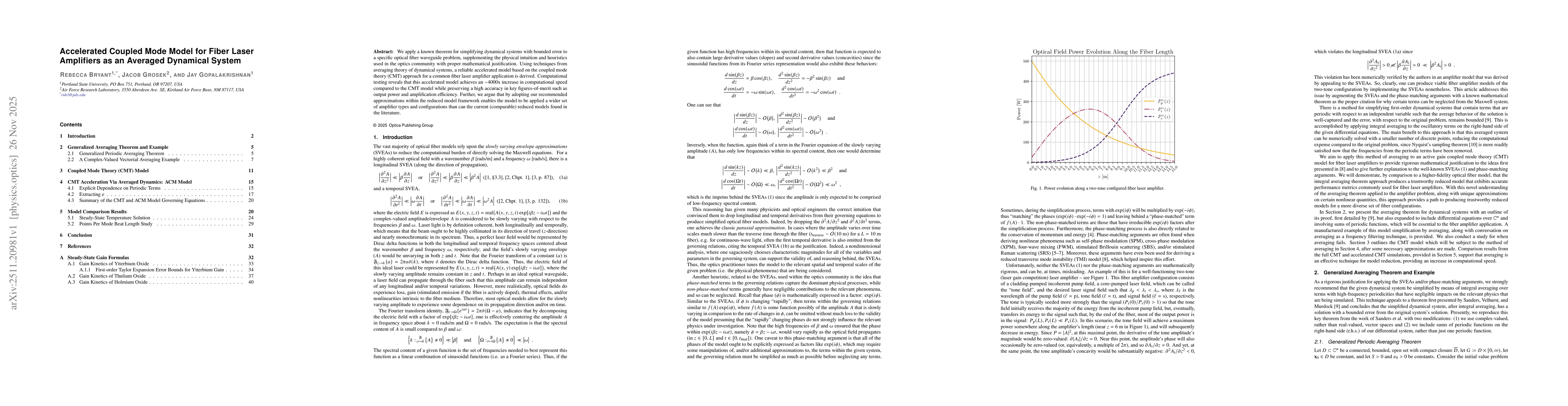 Thumbnail for Accelerated Coupled Mode Model for Fiber Laser Amplifiers as an Averaged Dynamical System