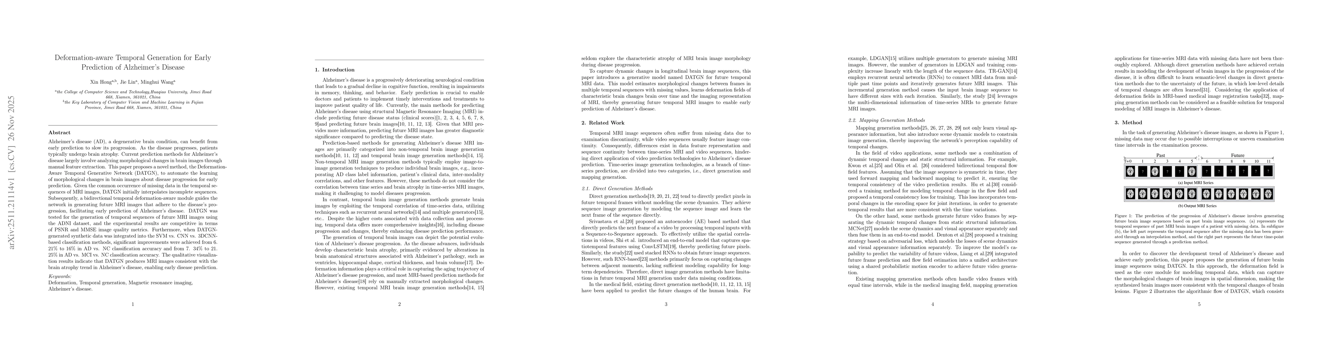Thumbnail for Deformation-aware Temporal Generation for Early Prediction of Alzheimers Disease