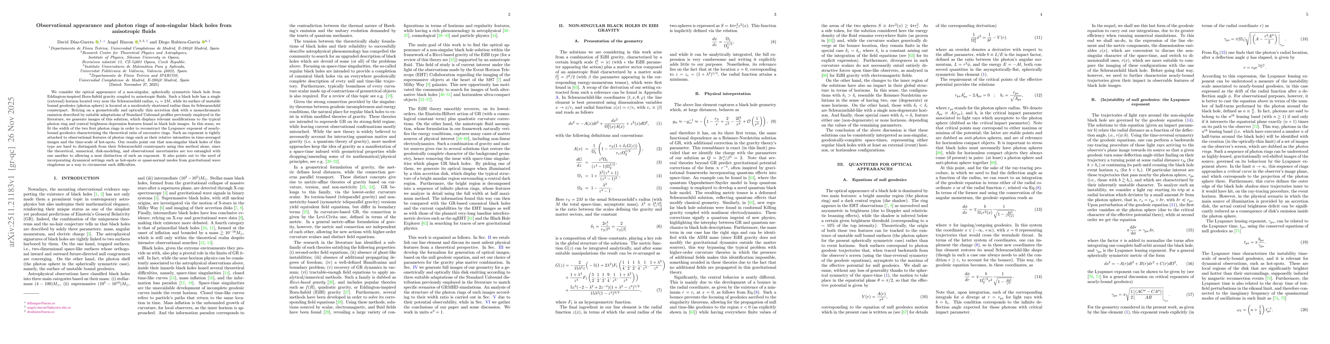 Thumbnail for Observational appearance and photon rings of non-singular black holes from anisotropic fluids