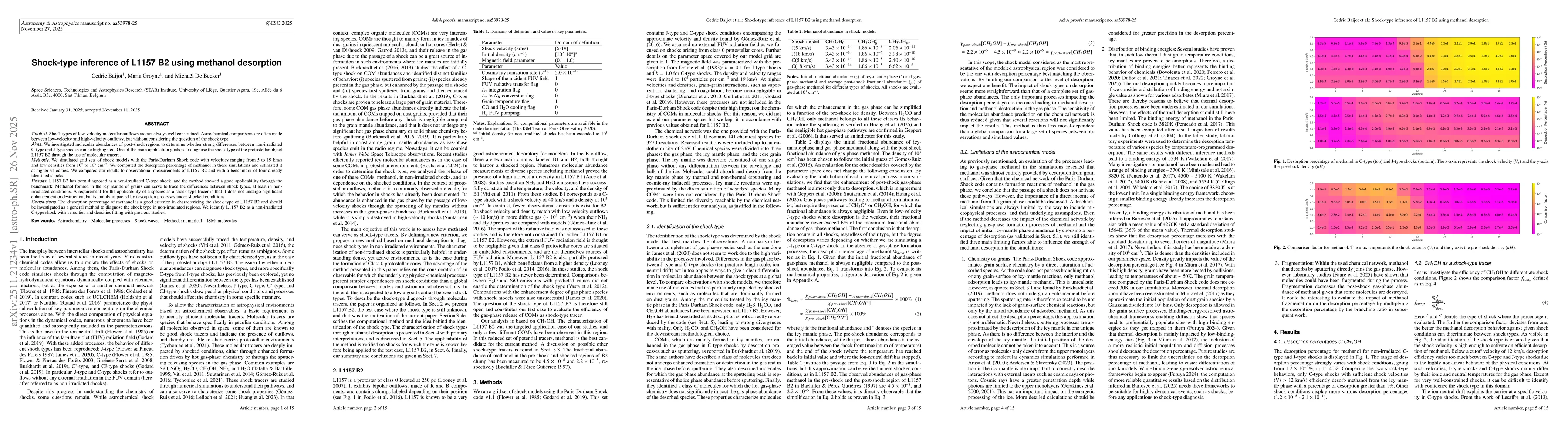Thumbnail for Shock-type inference of L1157 B2 using methanol desorption