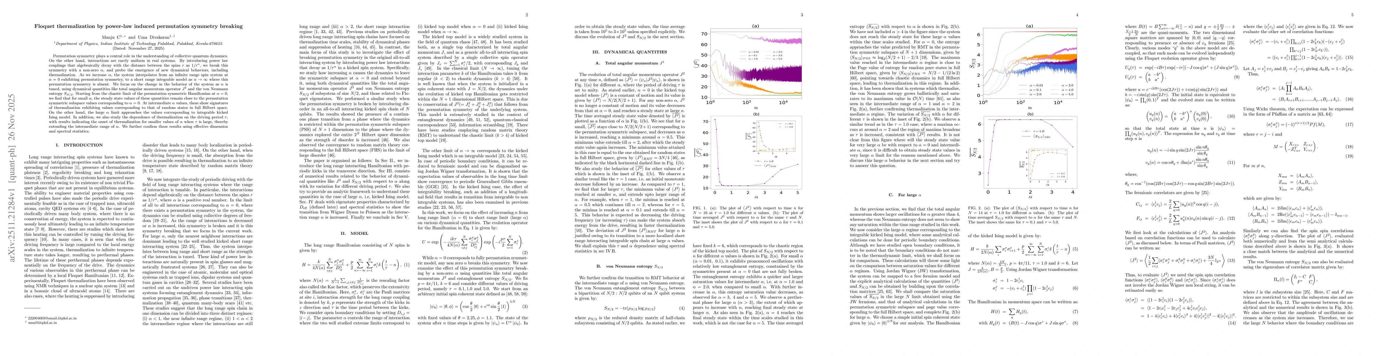 Thumbnail for Floquet thermalization by power-law induced permutation symmetry breaking