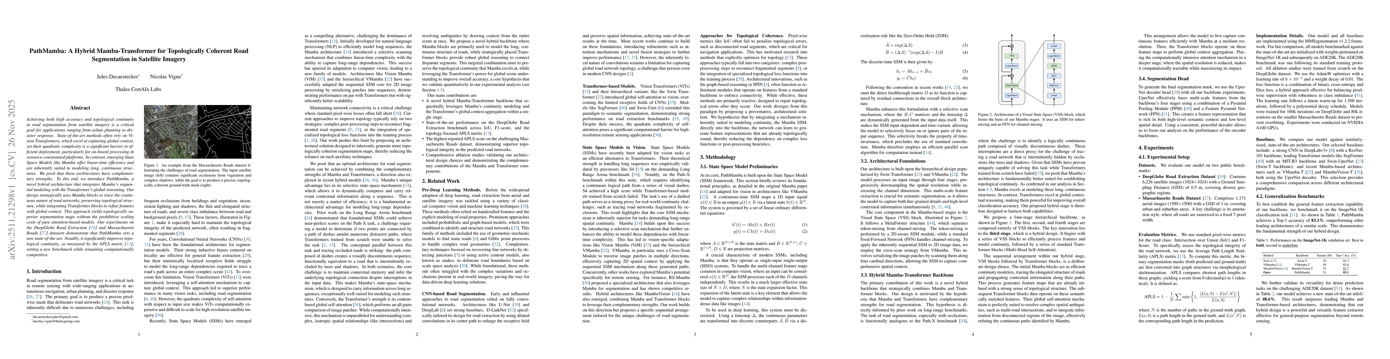 Thumbnail for PathMamba: A Hybrid Mamba-Transformer for Topologically Coherent Road Segmentation in Satellite Imagery