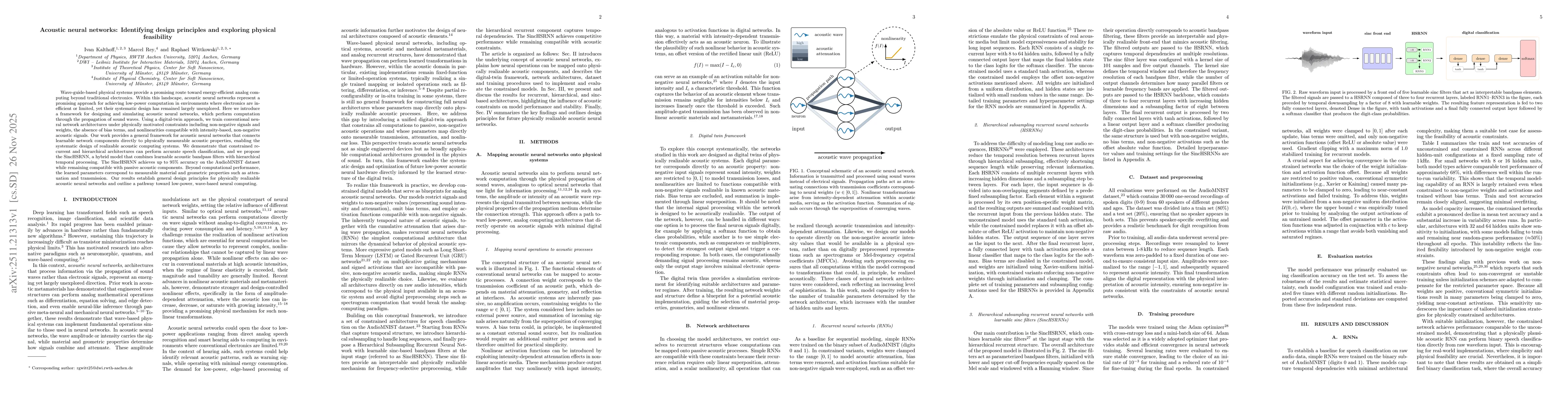Thumbnail for Acoustic neural networks: Identifying design principles and exploring physical feasibility
