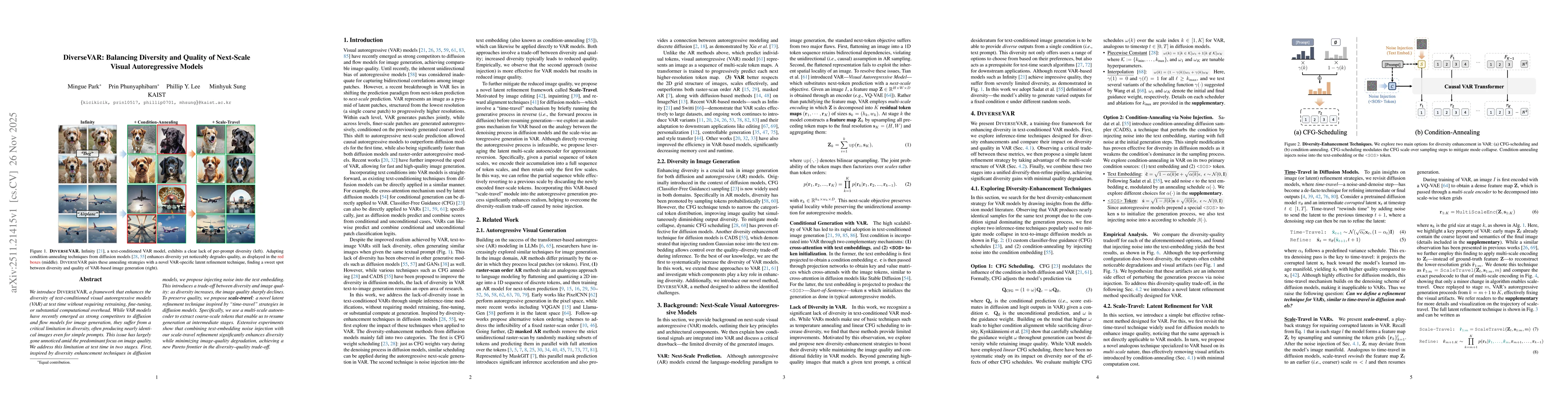 Thumbnail for DiverseVAR: Balancing Diversity and Quality of Next-Scale Visual Autoregressive Models