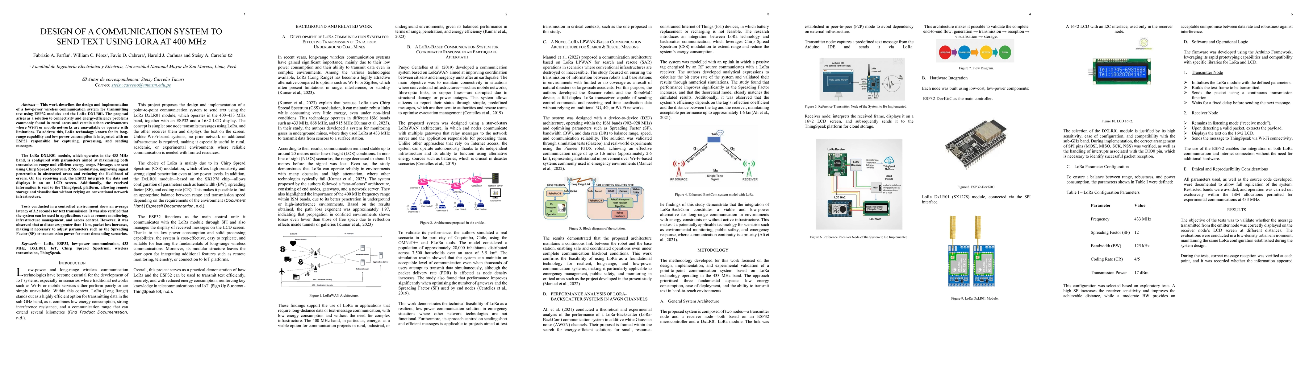 Thumbnail for Design Of A Communication System To Send Text Using Lora At 400 MHz