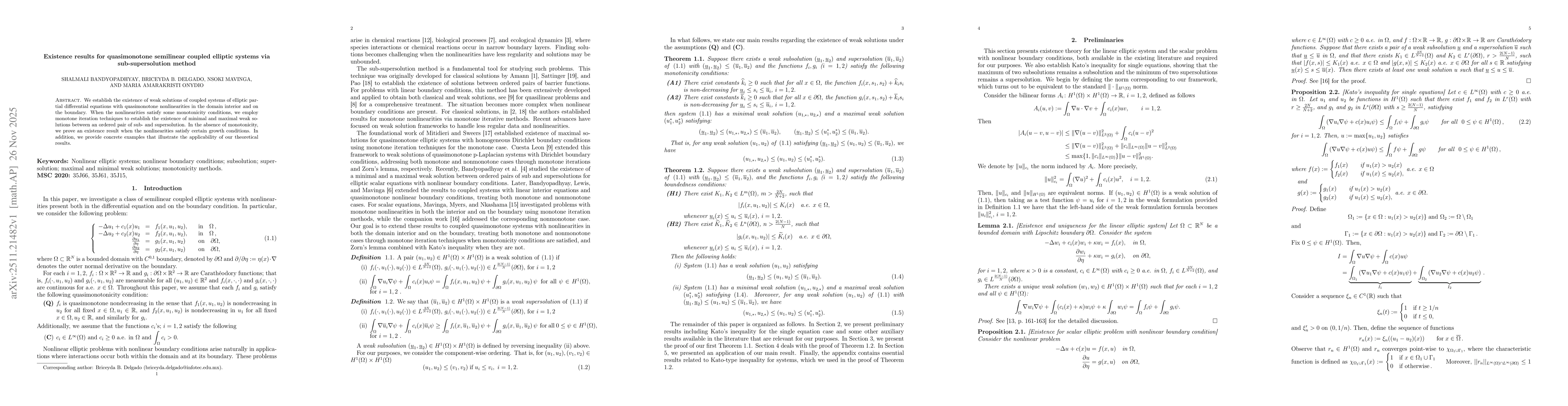 Thumbnail for Existence results for quasimonotone semilinear coupled elliptic systems via sub-supersolution method