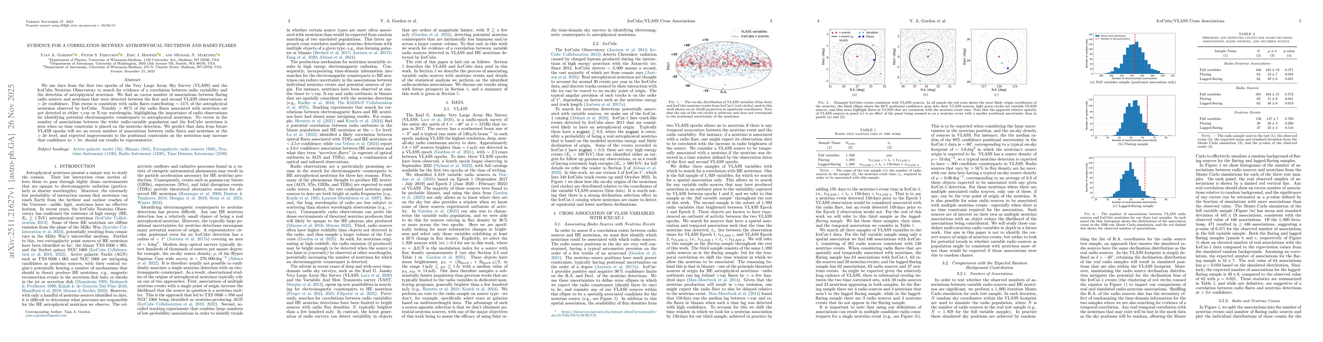 Thumbnail for Evidence For A Correlation Between Astrophysical Neutrinos and Radio Flares