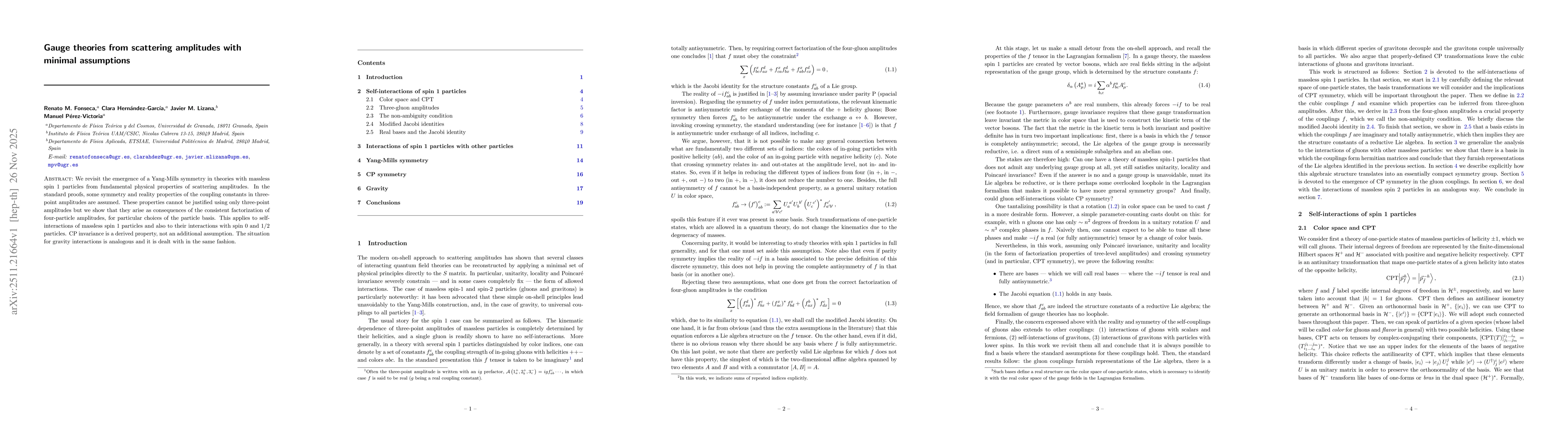 Thumbnail for Gauge theories from scattering amplitudes with minimal assumptions