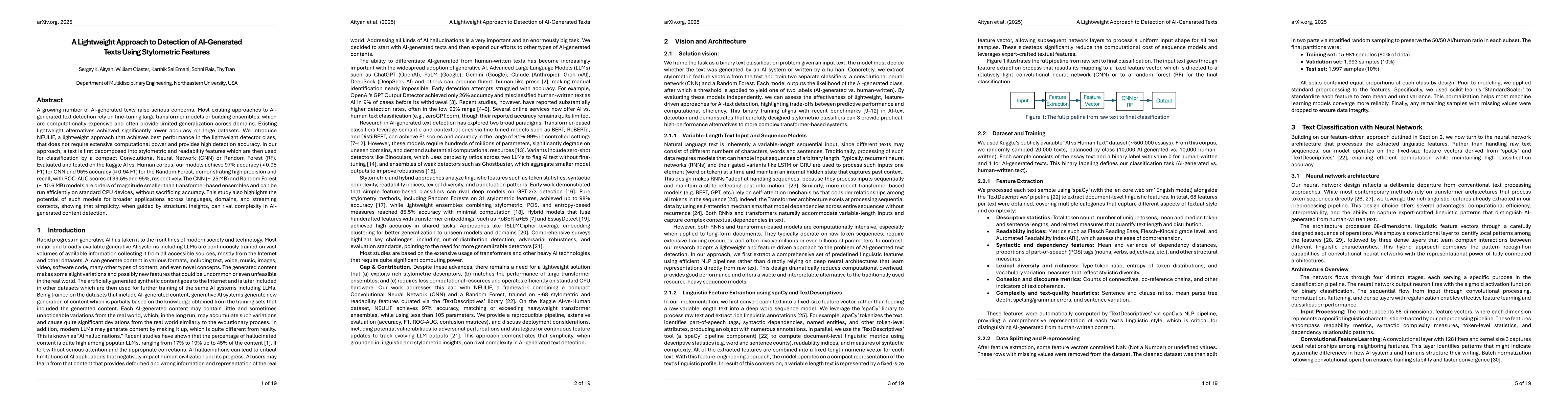 Thumbnail for A Lightweight Approach to Detection of AI-Generated Texts Using Stylometric Features