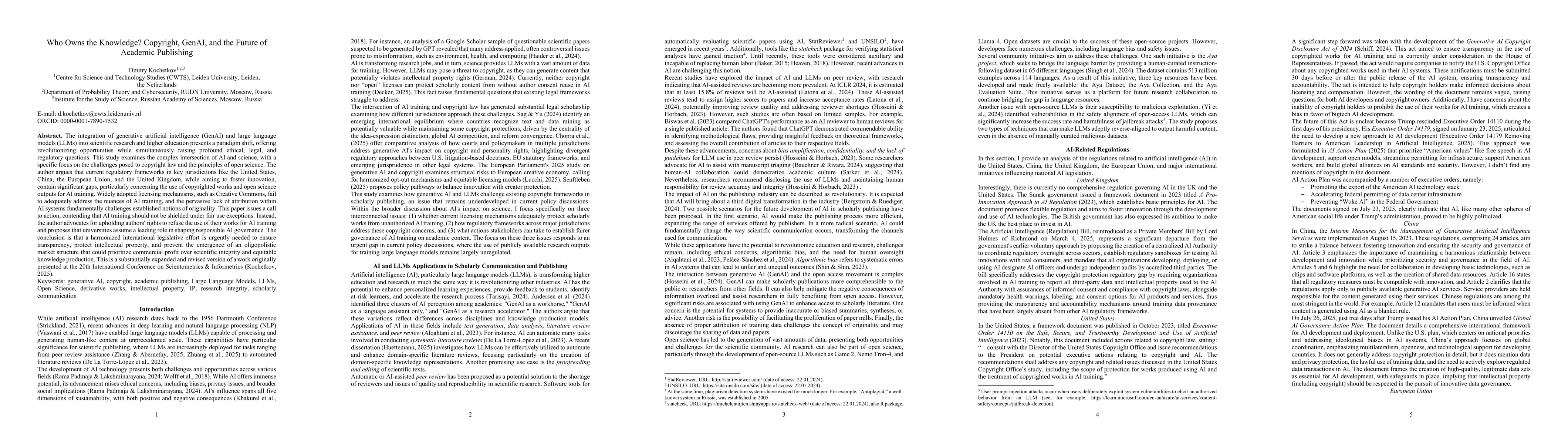 Thumbnail for Who Owns the Knowledge? Copyright, GenAI, and the Future of Academic Publishing
