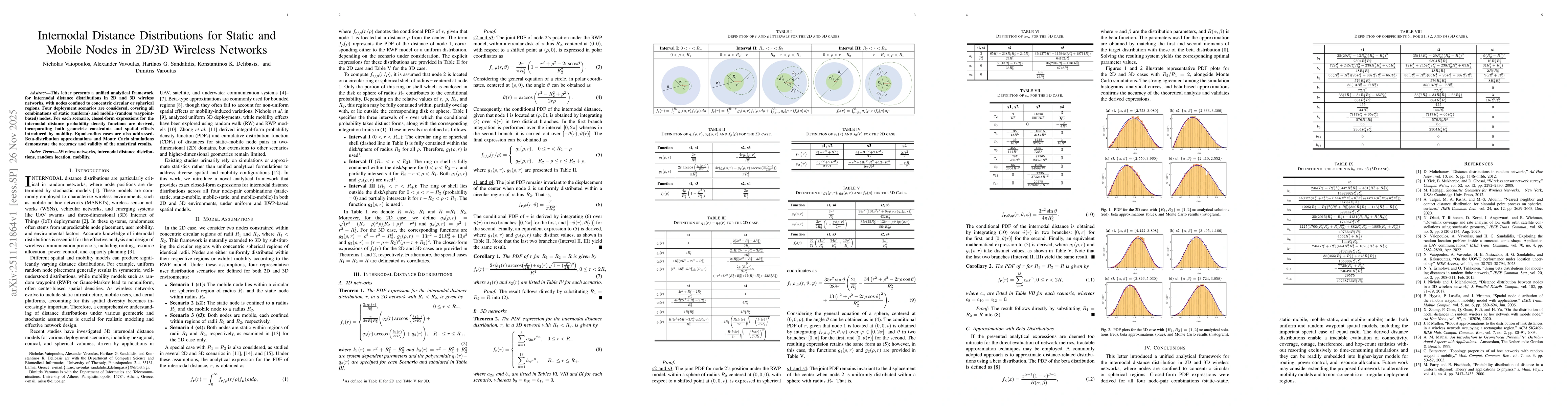 Thumbnail for Internodal Distance Distributions for Static and Mobile Nodes in 2D/3D Wireless Networks