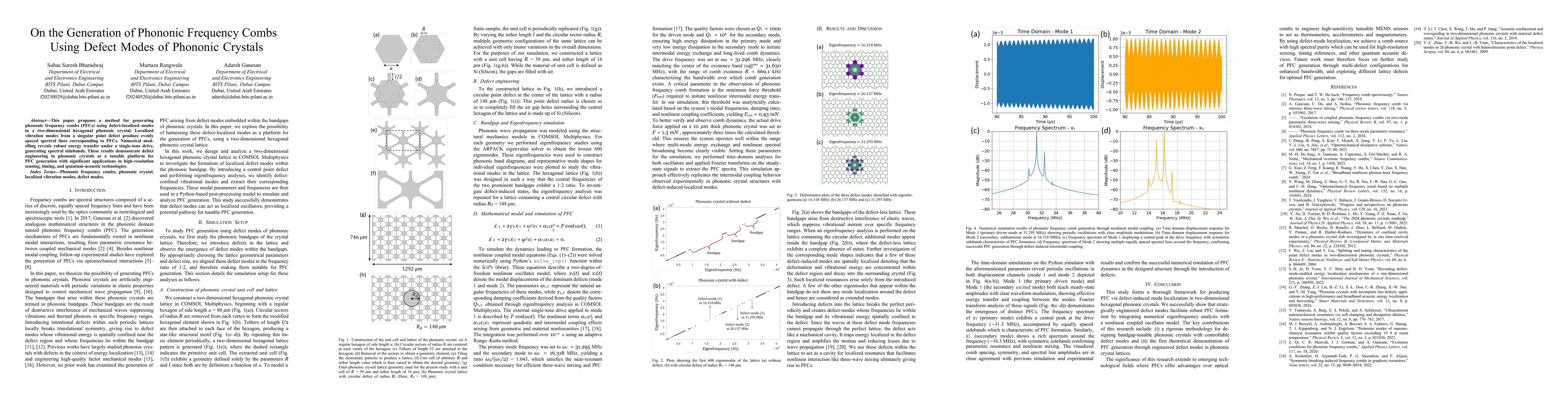 Thumbnail for On the Generation of Phononic Frequency Combs Using Defect Modes of Phononic Crystals