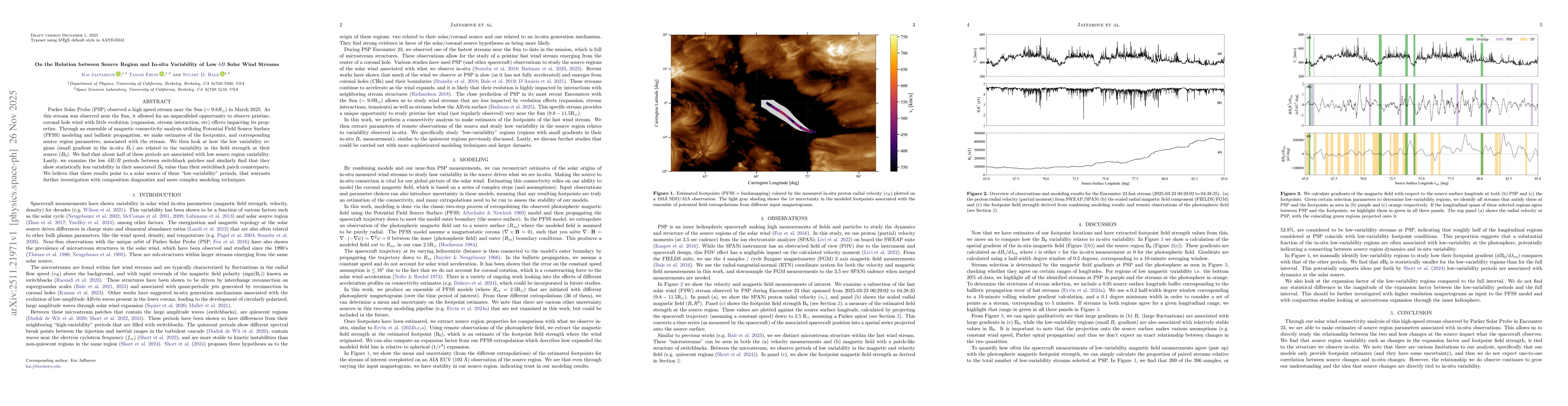 Thumbnail for On the Relation between Source Region and In-situ Variability of Low $δB$ Solar Wind Streams