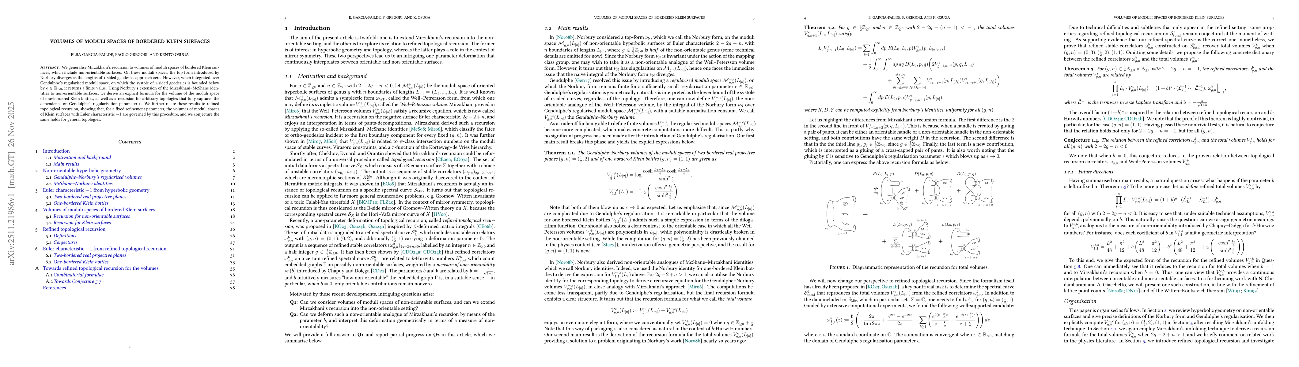 Thumbnail for Volumes of moduli spaces of bordered Klein surfaces