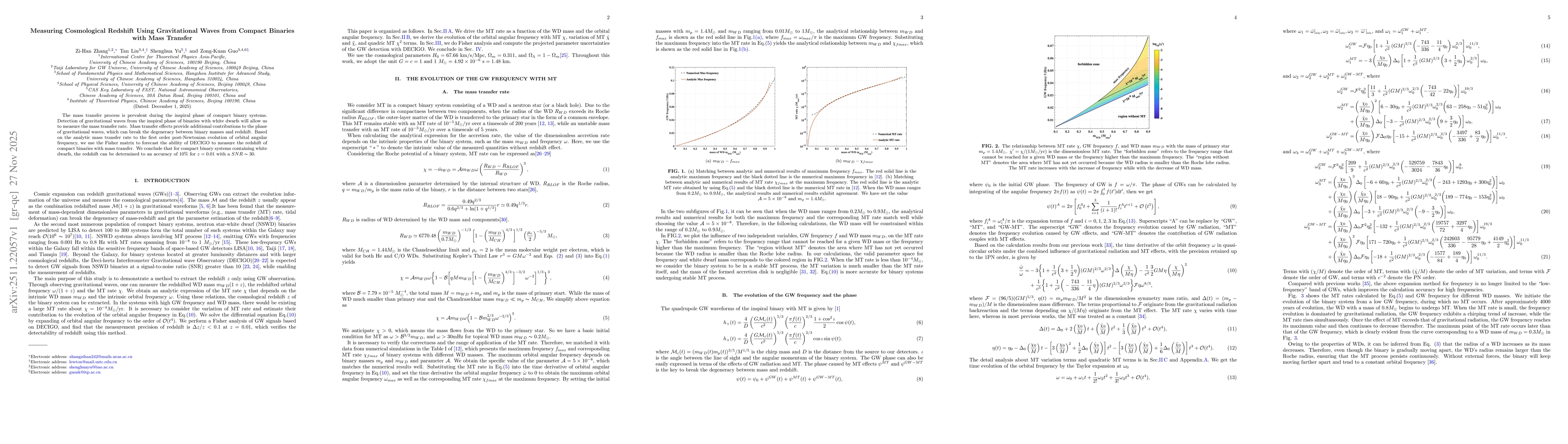 Thumbnail for Measuring Cosmological Redshift Using Gravitational Waves from Compact Binaries with Mass Transfer