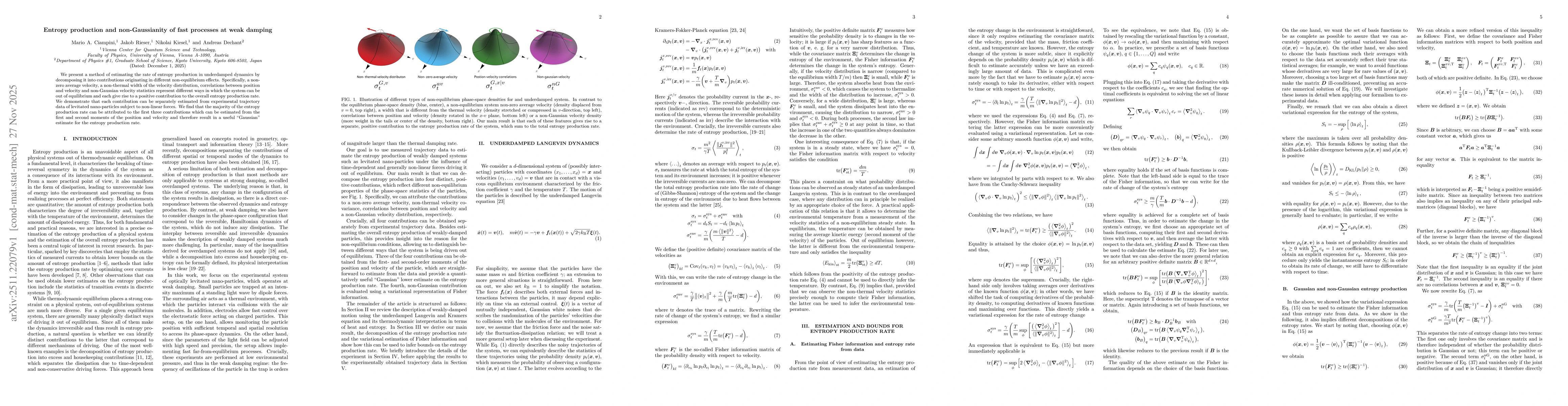 Thumbnail for Entropy production and non-Gaussianity of fast processes at weak damping