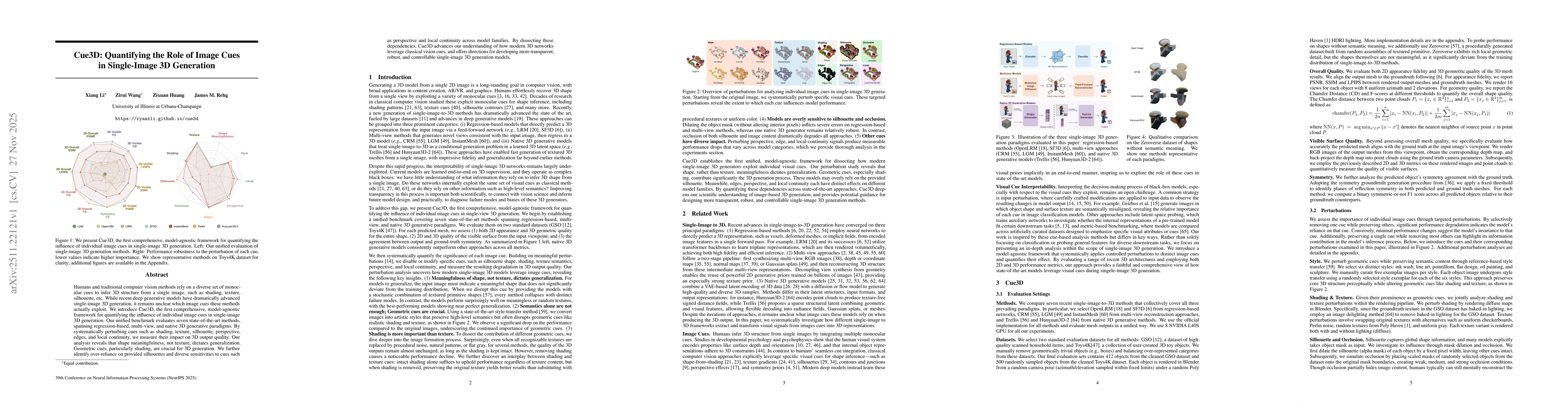 Thumbnail for Cue3D: Quantifying the Role of Image Cues in Single-Image 3D Generation
