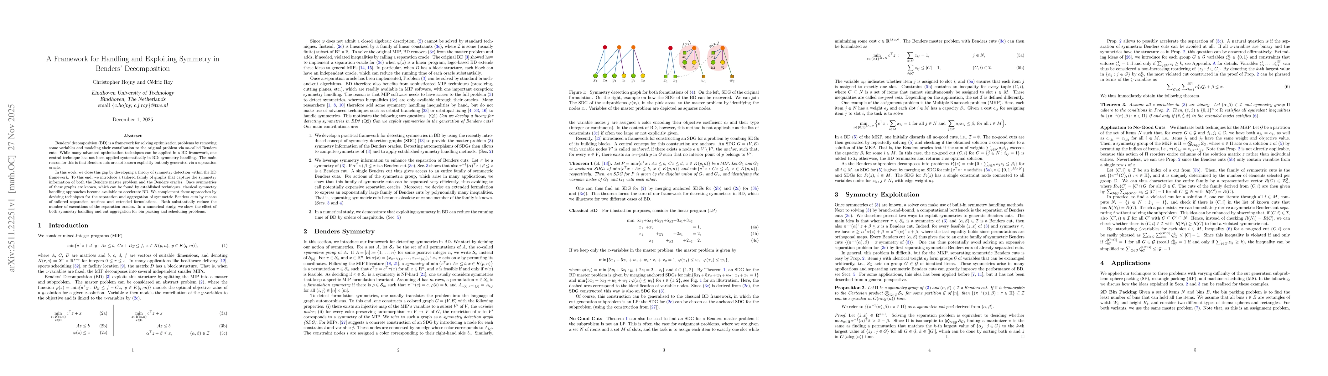 Thumbnail for A Framework for Handling and Exploiting Symmetry in Benders' Decomposition