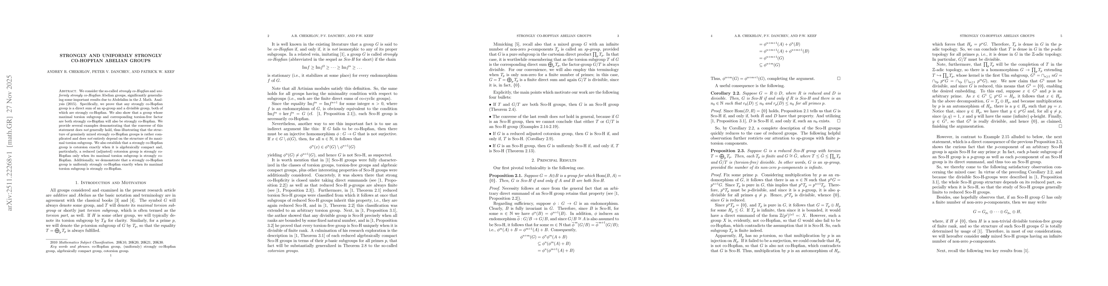 Thumbnail for Strongly and Uniformly Strongly co-Hopfian Abelian Groups