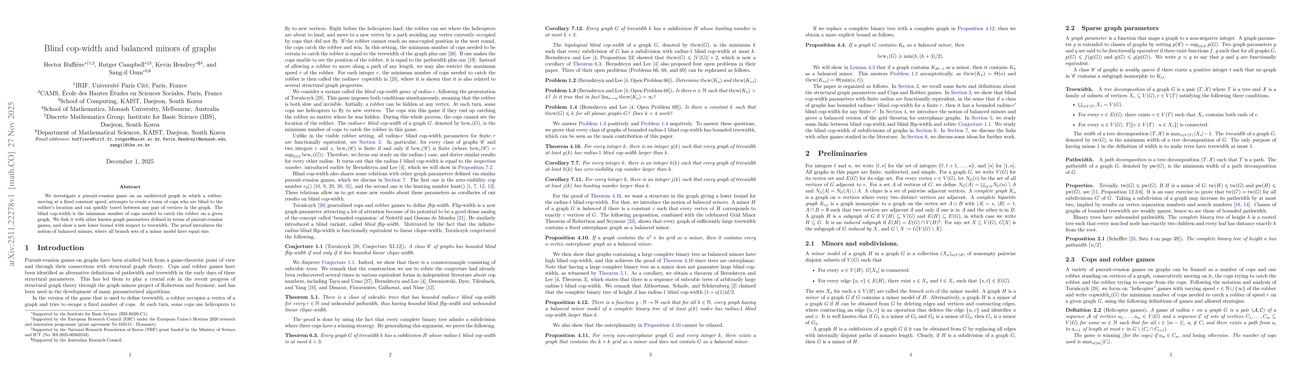 Thumbnail for Blind cop-width and balanced minors of graphs