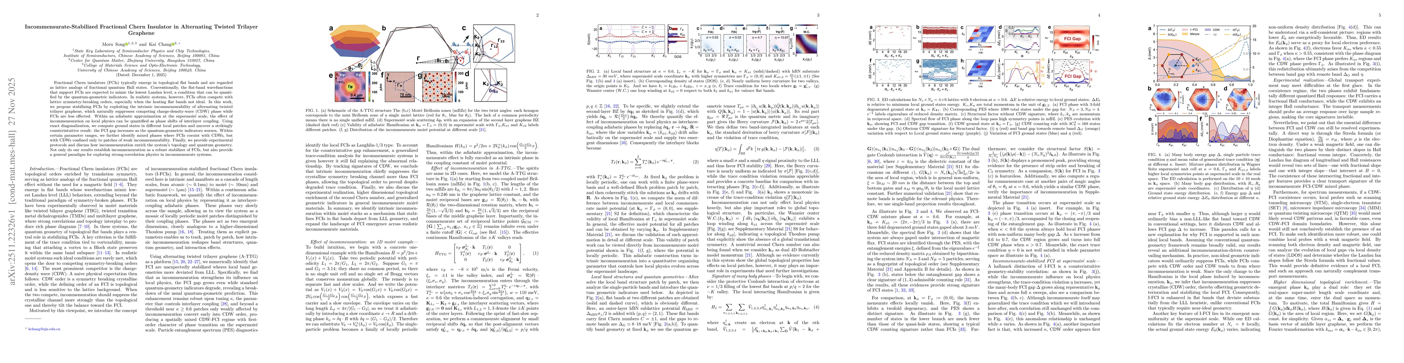 Thumbnail for Incommensurate-Stabilized Fractional Chern Insulator in Alternating Twisted Trilayer Graphene