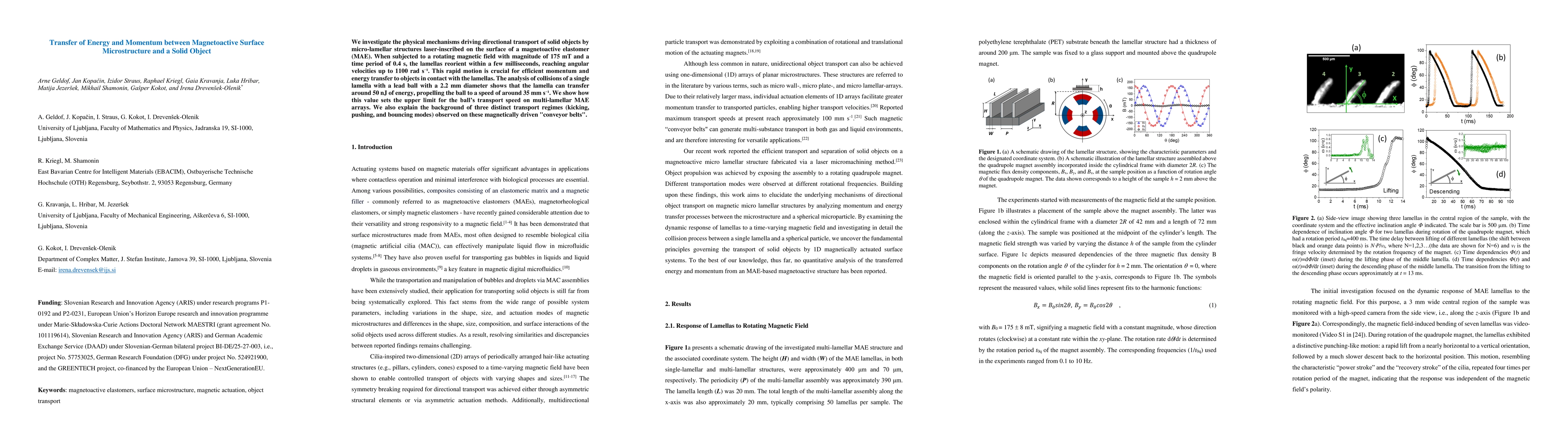 Thumbnail for Transfer of Energy and Momentum between Magnetoactive Surface Microstructure and a Solid Object
