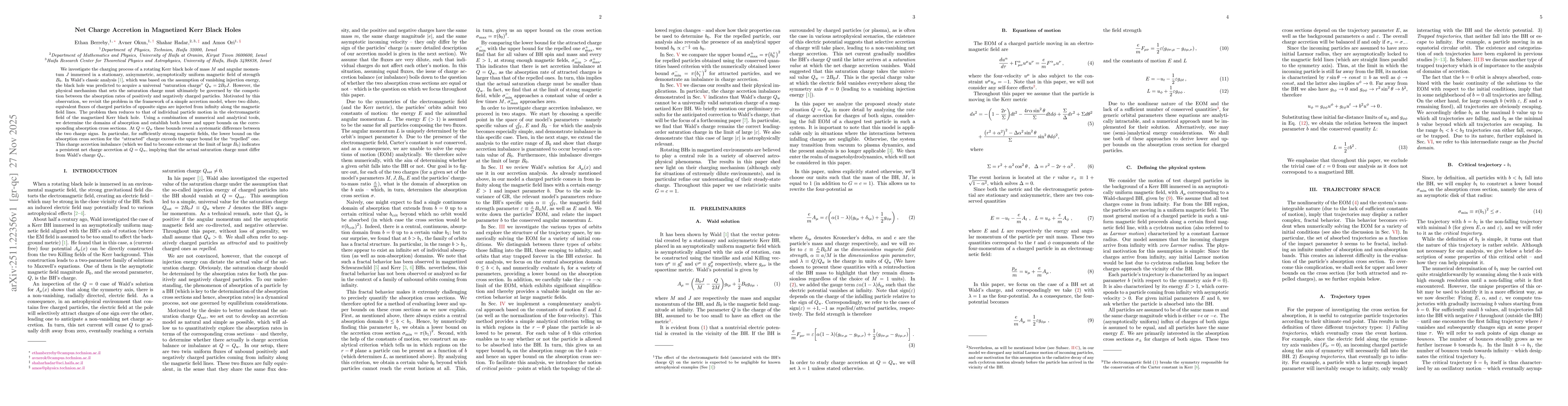 Thumbnail for Net Charge Accretion in Magnetized Kerr Black Holes