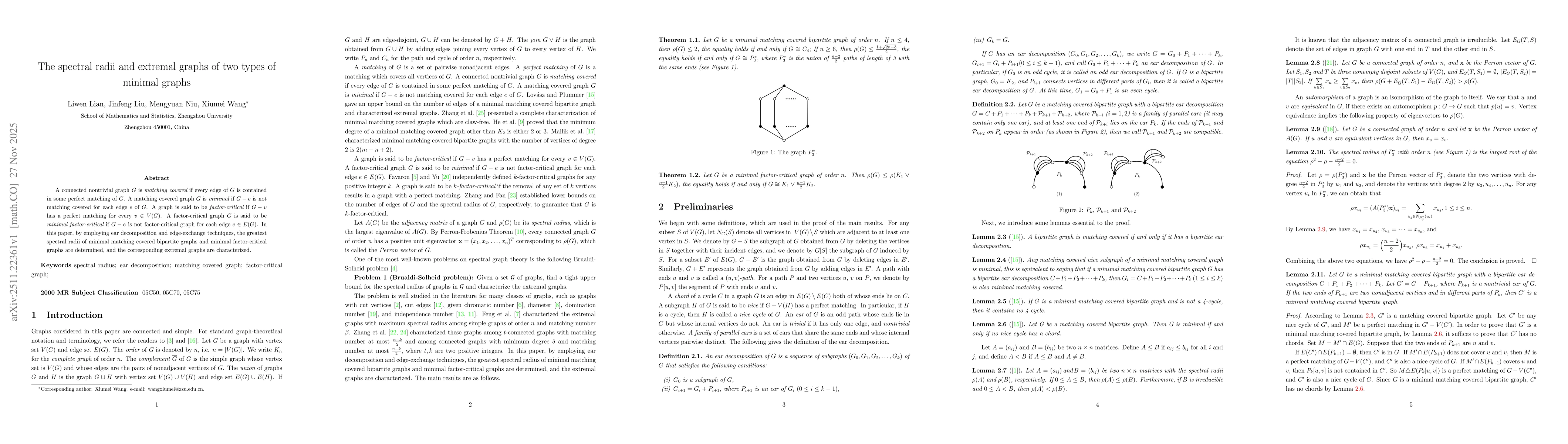 Thumbnail for The spectral radii and extremal graphs of two types of minimal graphs