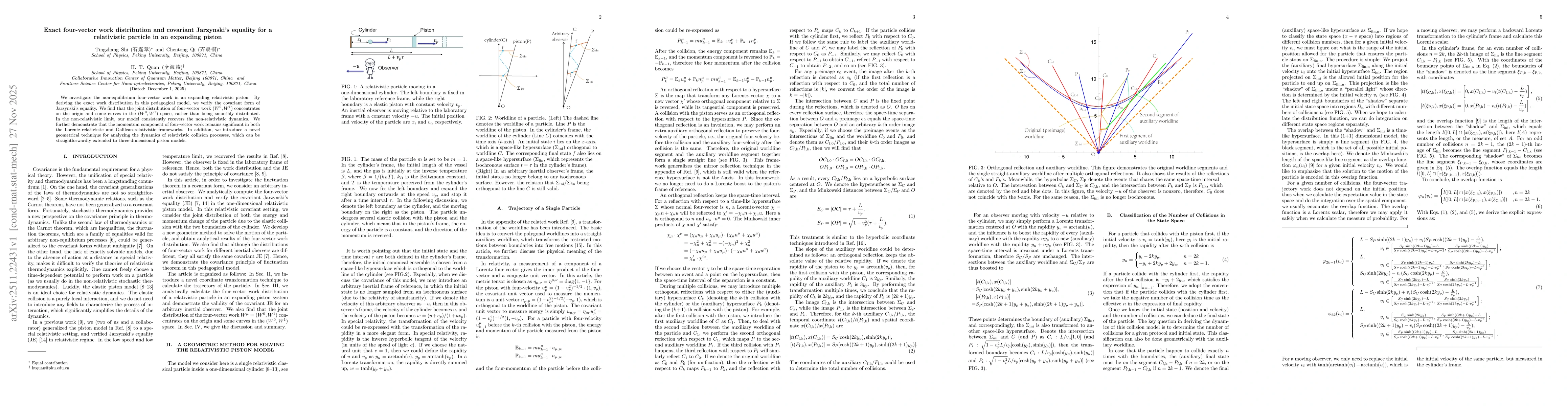 Thumbnail for Exact four-vector work distribution and covariant Jarzynski's equality for a relativistic particle in an expanding piston
