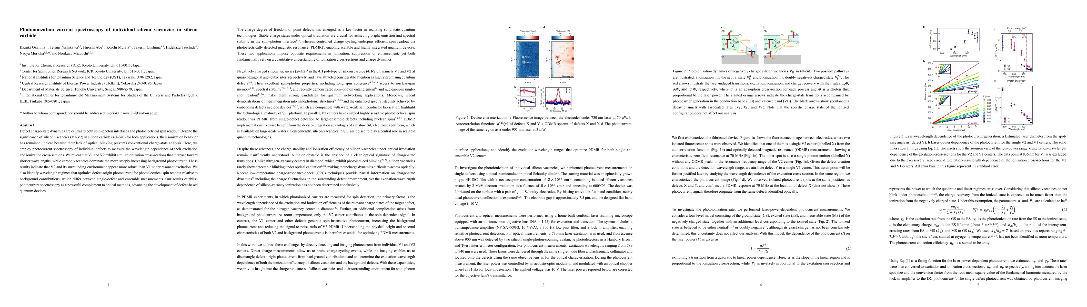 Thumbnail for Photoionization current spectroscopy of individual silicon vacancies in silicon carbide