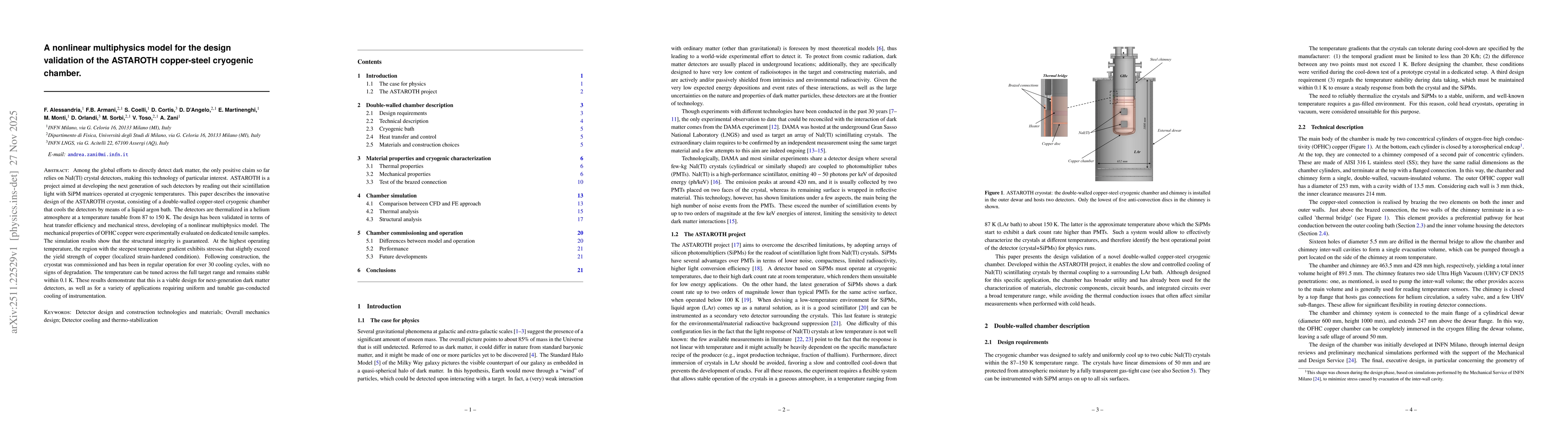 Thumbnail for A nonlinear multiphysics model for the design validation of the ASTAROTH copper-steel cryogenic chamber