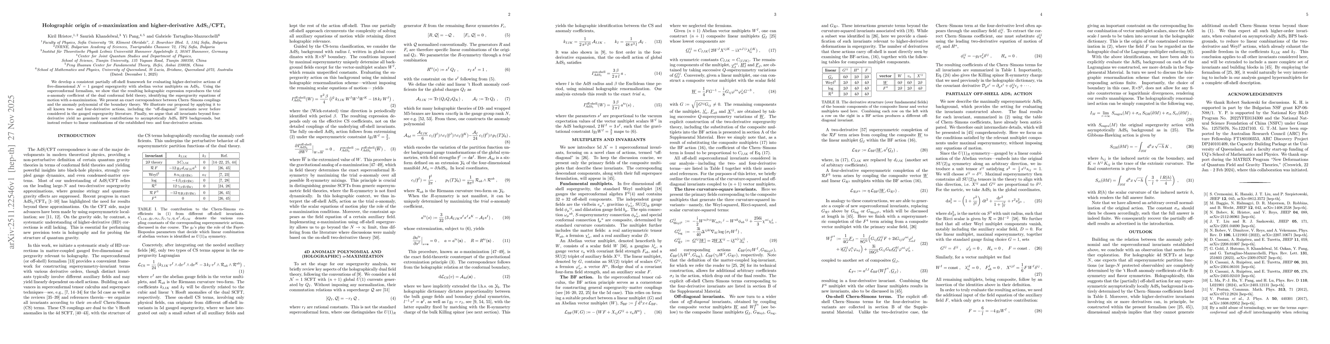 Thumbnail for Holographic origin of $a$-maximization and higher-derivative AdS$_5$/CFT$_4$