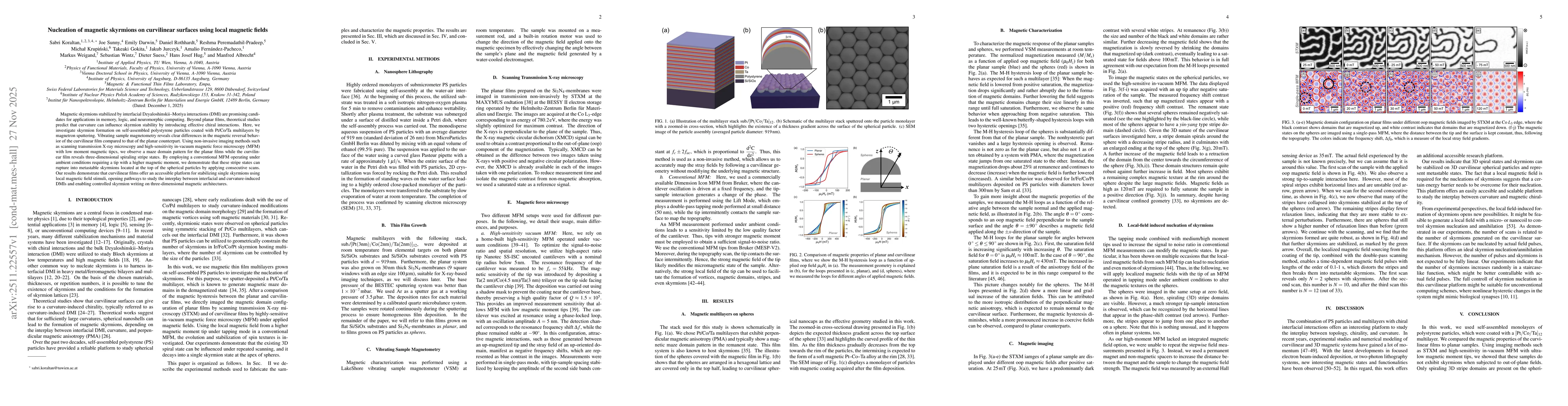 Thumbnail for Nucleation of magnetic skyrmions on curvilinear surfaces using local magnetic fields