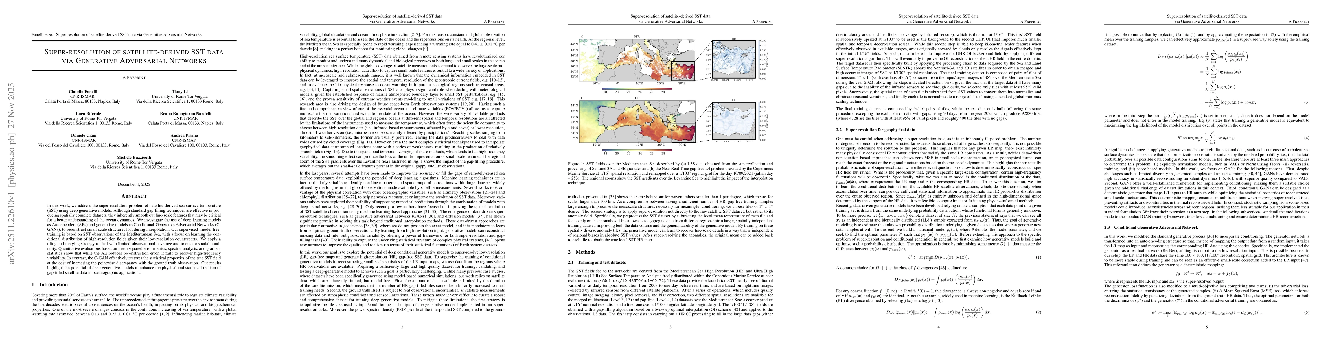Thumbnail for Super-resolution of satellite-derived SST data via Generative Adversarial Networks